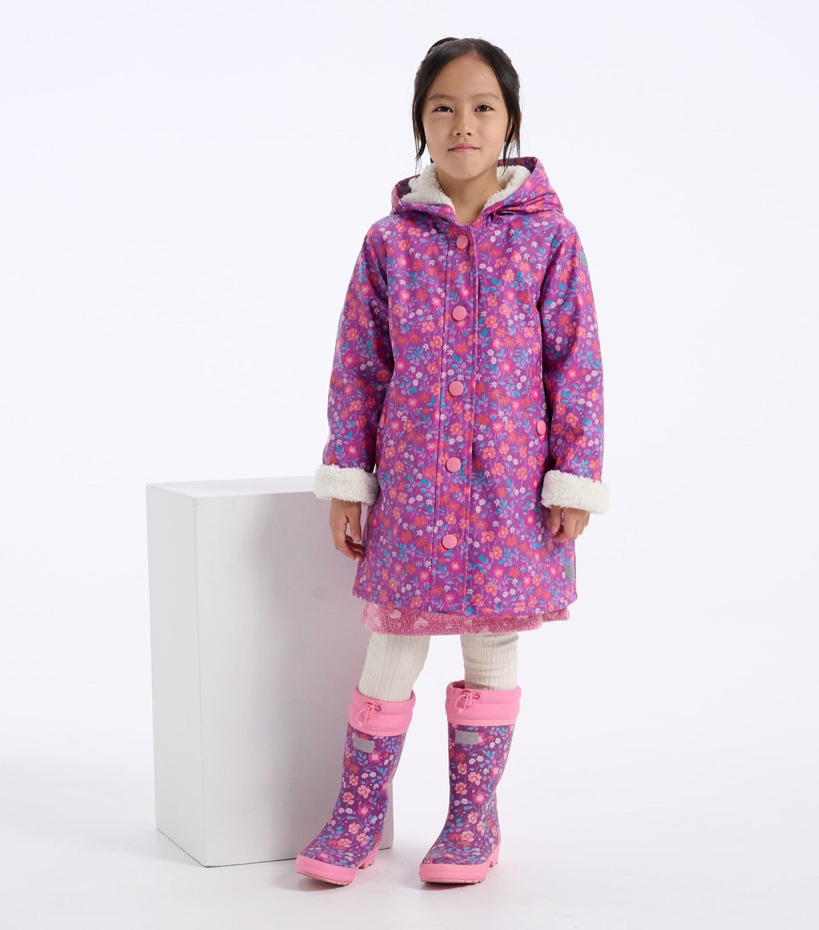 Hatley Wild Flower Sherpa Lined Raincoat F23wfk817 Koast Clothing