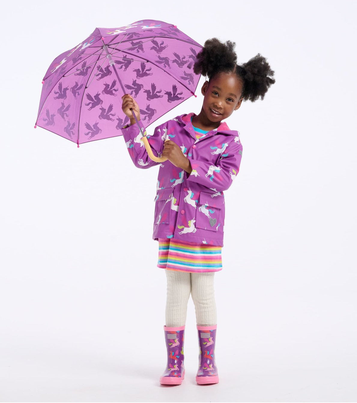 Hatley Pegasus Colour Changing Raincoat F23ppk1336 Clothing 2YRS / Purple,3YRS / Purple,4YRS / Purple,5YRS / Purple,6YRS / Purple,7YRS / Purple,8YRS / Purple,10YRS / Purple