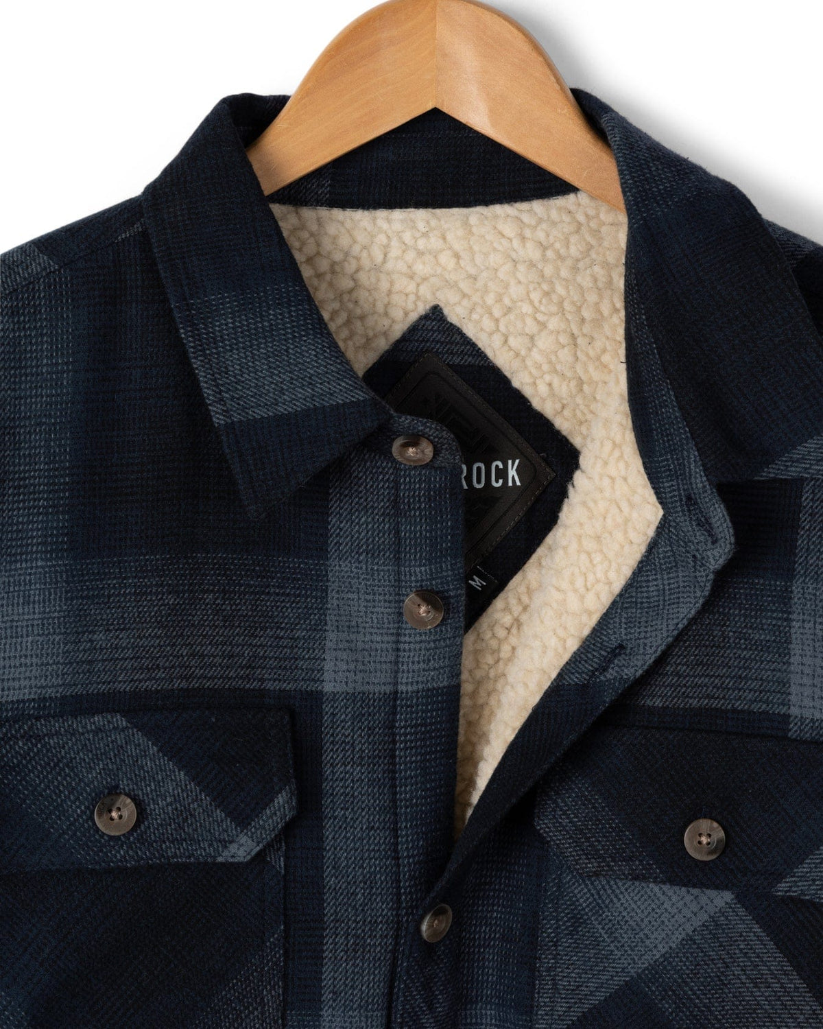 Saltrock Mens Woody Sherpa Lined Shacket Blue Clothing S / Blue,M / Blue,L / Blue,XL / Blue