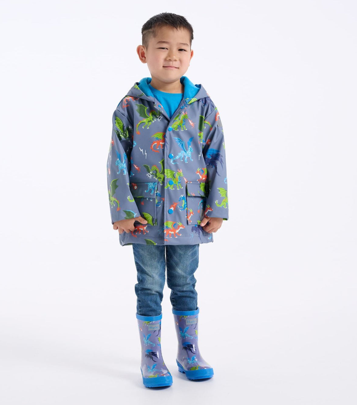 Hatley Dragon Realm Raincoat F23rdk1336 Clothing 2YRS / Multi,3YRS / Multi,4YRS / Multi,5YRS / Multi,6YRS / Multi,7YRS / Multi