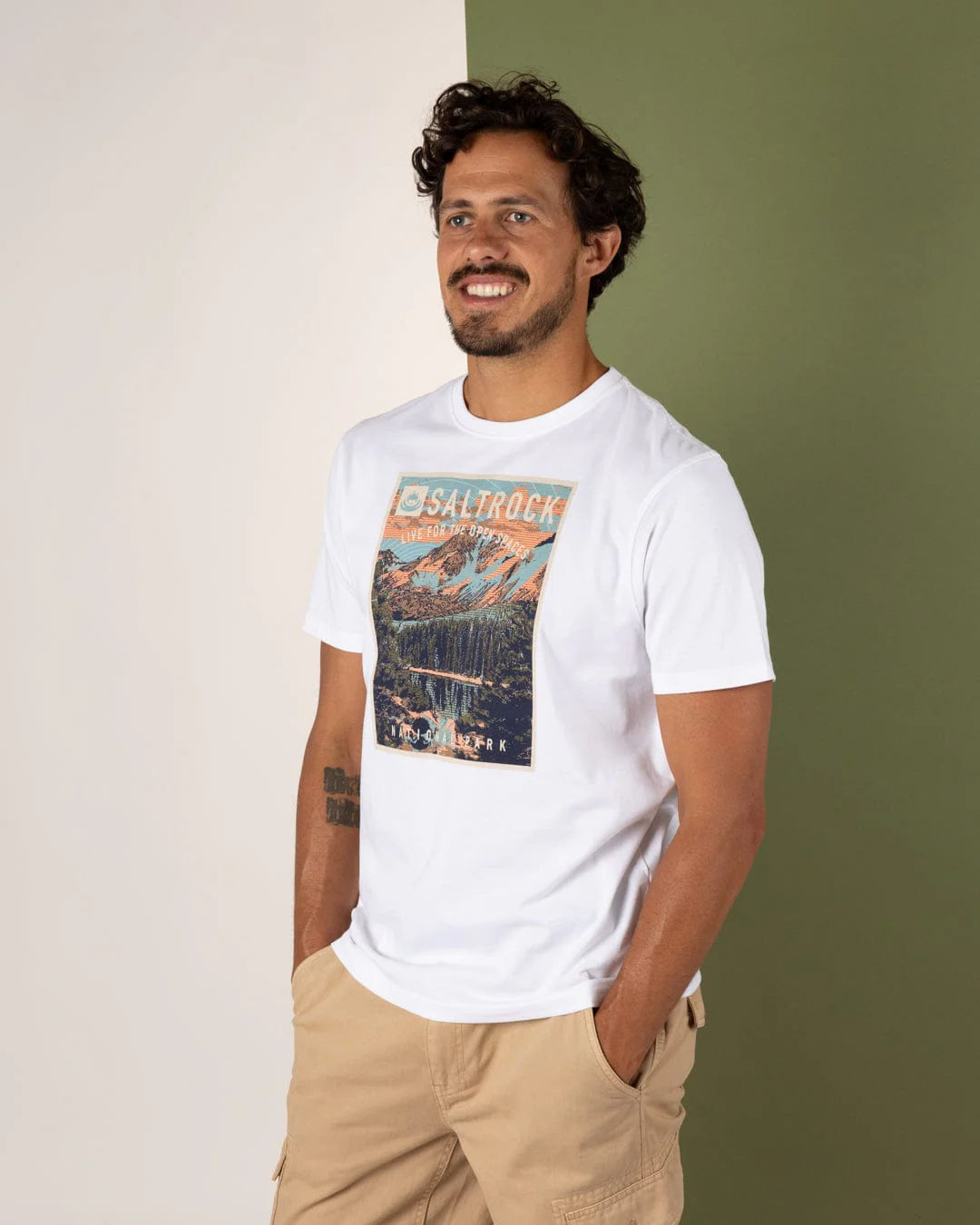 Saltrock Mens National Park T-Shirt White Clothing S / White,M / White,L / White,XL / White