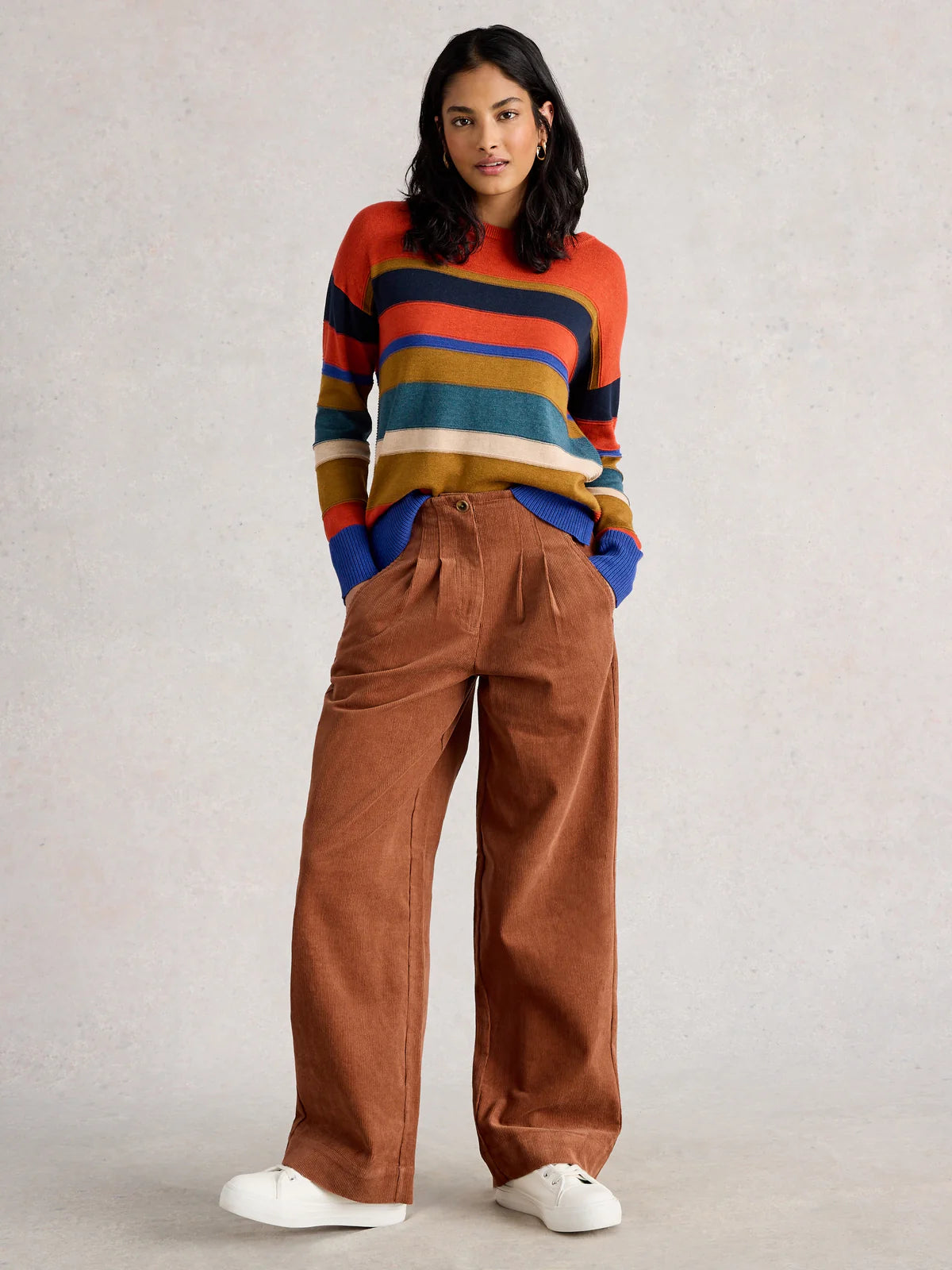 White Stuff Womens Olive Stitch Stripe Jumper 444646 Multi Stripe Clothing UK8 / Multi,UK10 / Multi,UK12 / Multi,UK14 / Multi,UK16 / Multi