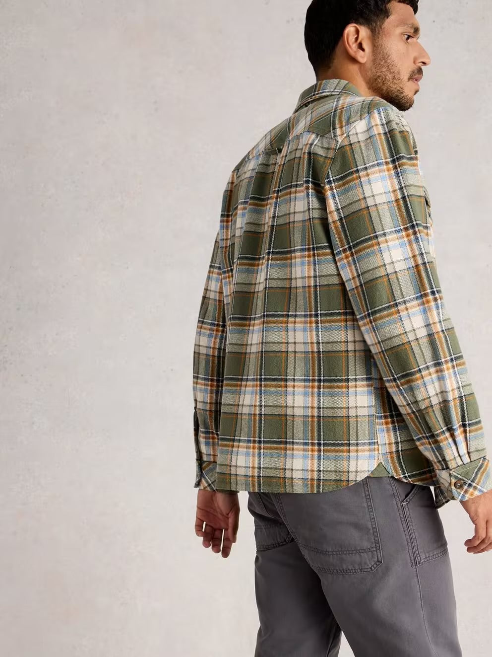 White Stuff Mens Darwen Check Shirt 444199 Green Clothing S / Green,M / Green,L / Green,XL / Green