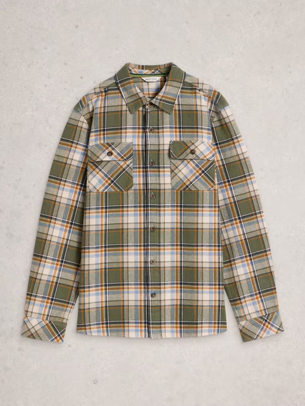 White Stuff Mens Darwen Check Shirt 444199 Green Clothing S / Green,M / Green,L / Green,XL / Green