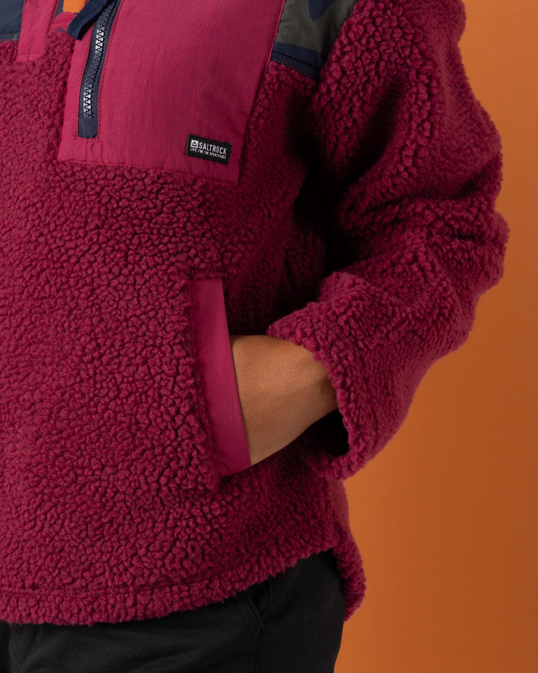 Saltrock Womens Balance Panel Fleece Lhj22502054 Dark Pink Clothing S / Pink,M / Pink,L / Pink