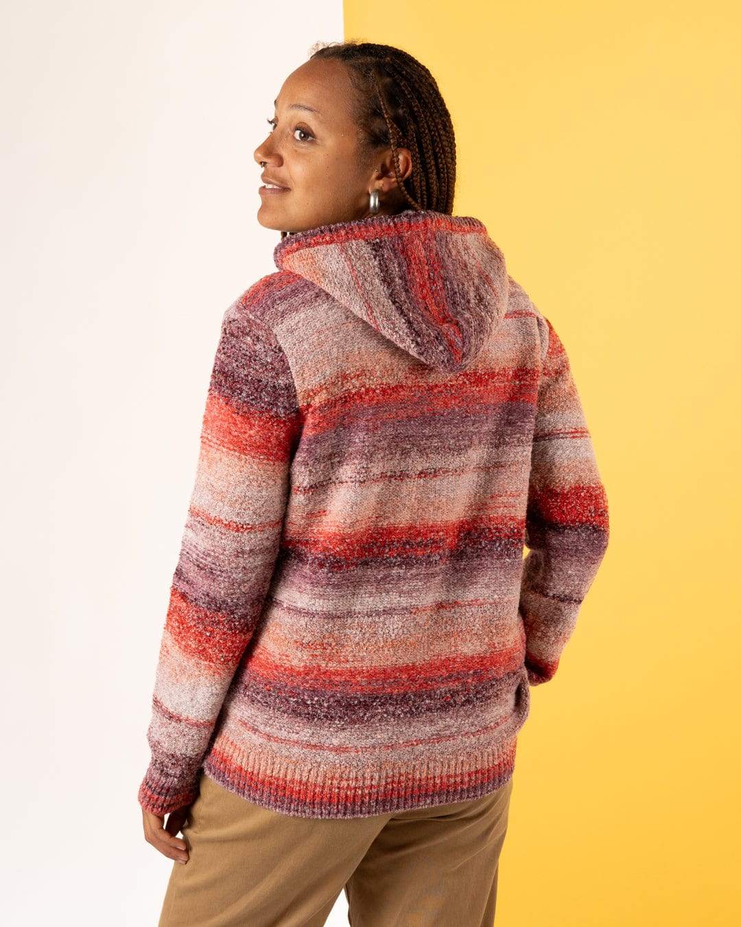 Saltrock Womens Space Dye Hooded Jumper Hkx22402039 Red Clothing XS / Red,S / Red,M / Red,L / Red