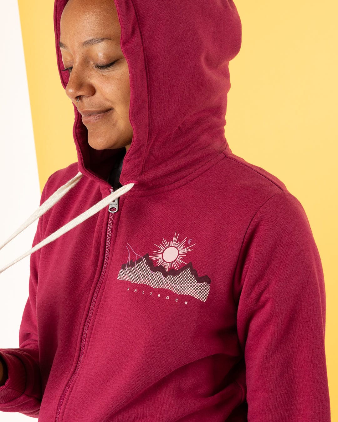 Saltrock Womens Horizon Zip Hoodie Hwz22502084 Dark Pink Clothing XS / Pink,S / Pink,M / Pink,L / Pink