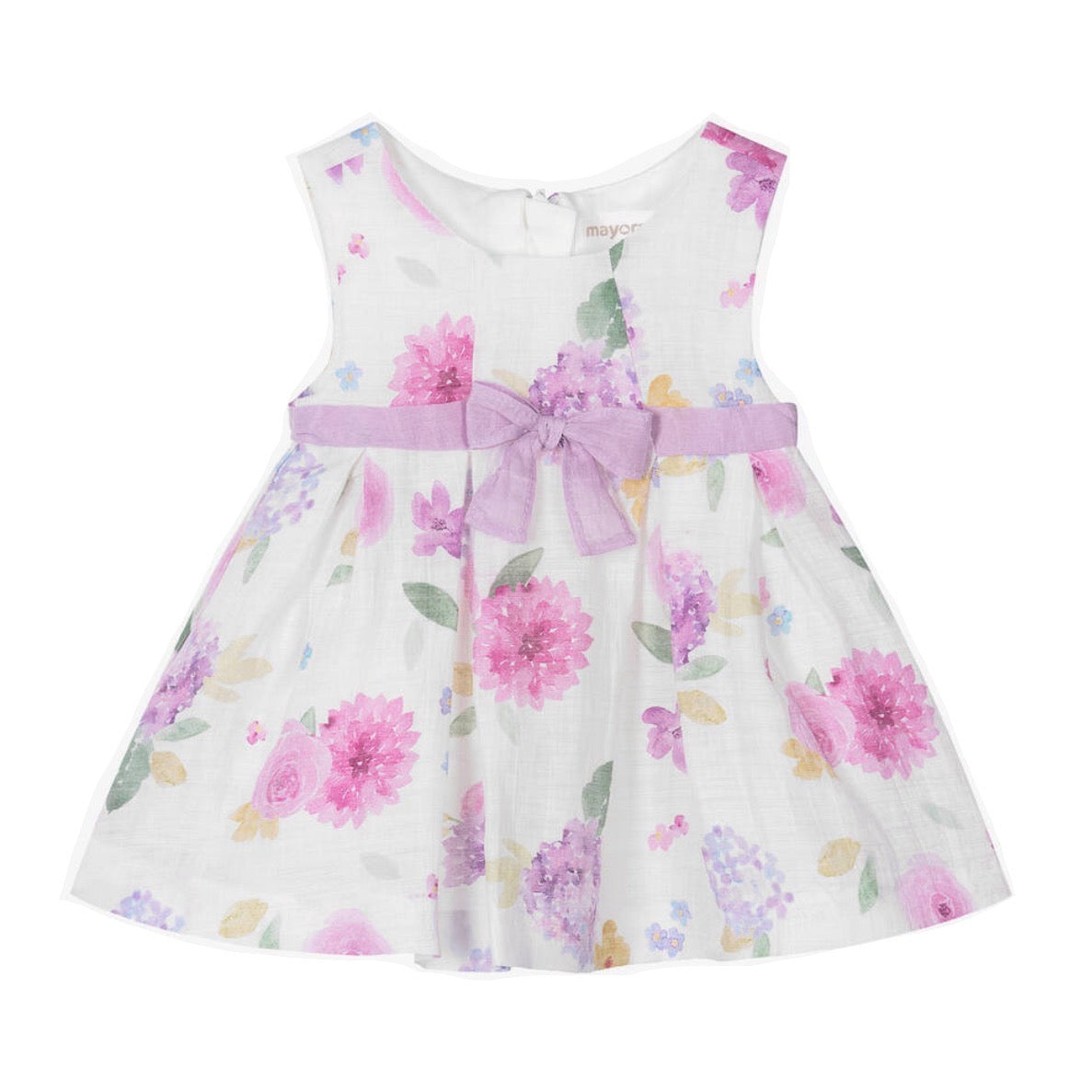 Mayoral Baby Girls Dress 1819 Mauve Floral Clothing 4-6M / Mauve,6-9M / Mauve,12M / Mauve,18M / Mauve