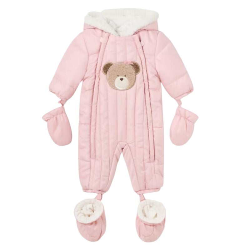 Mayoral Baby Pramsuit 2675 Pale Pink Teddy Clothing 2-4M / Pale Pink,4-6M / Pale Pink,6-9M / Pale Pink,12M / Pale Pink