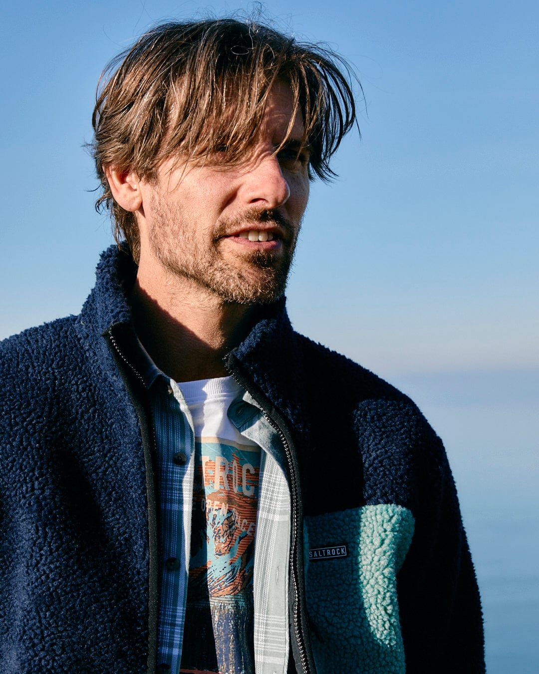 Saltrock Mens Wye Borg Fleece Jho12102028 Blue Clothing S / Blue,M / Blue,L / Blue,XL / Blue