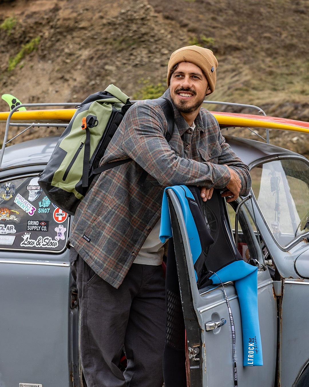 Saltrock Mens Woody Sherpa Lined Shacket Scq12302073 Grey Clothing S / Grey,M / Grey,L / Grey,XL / Grey