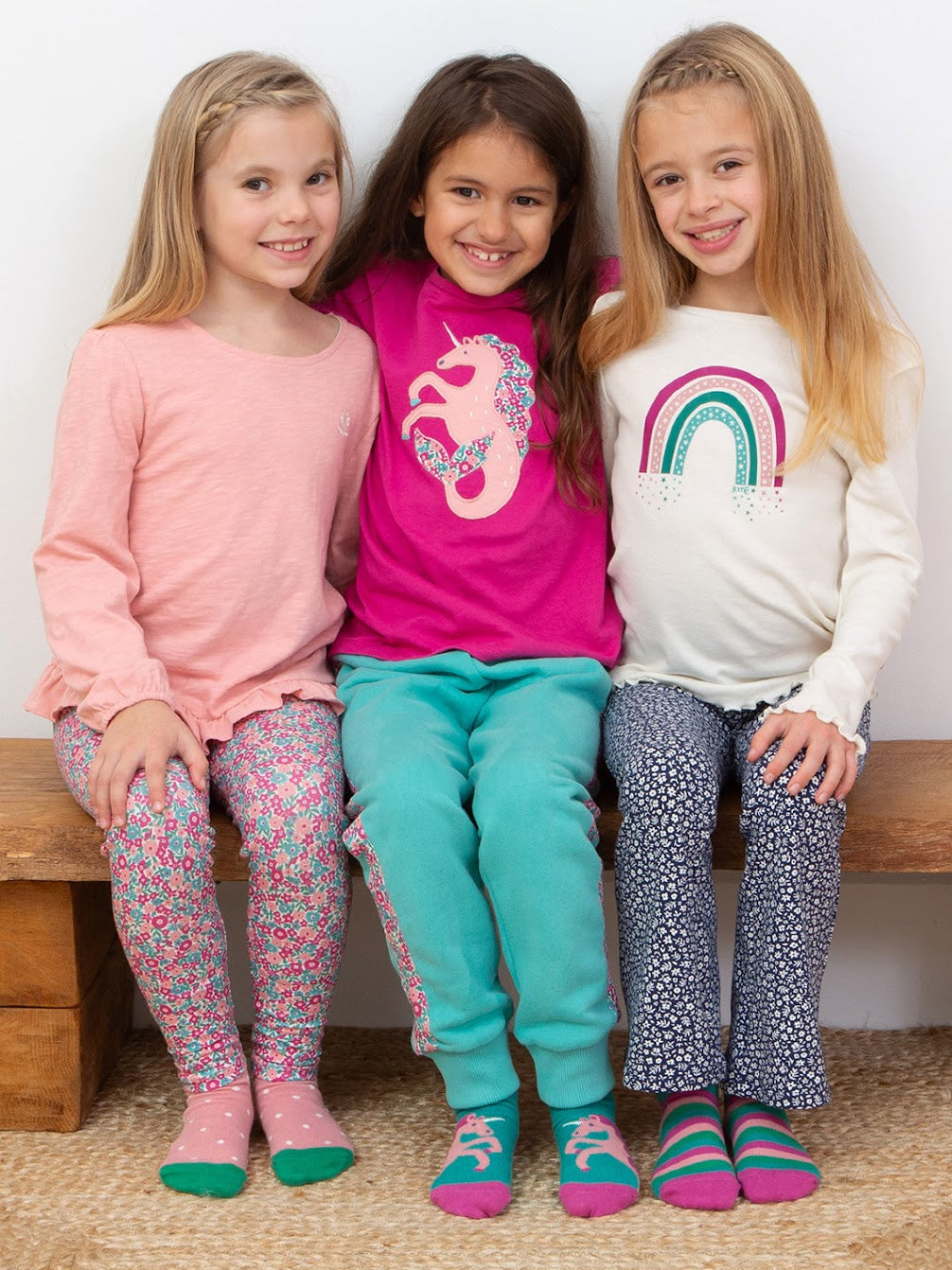 Kite 3 Pack Socks Merhorse 54-6925 Pink Green Clothing 6-12M / Multi,1-2YRS / Multi,UK6-8 / Multi,UK9-12 / Multi,UK13-2 / Multi