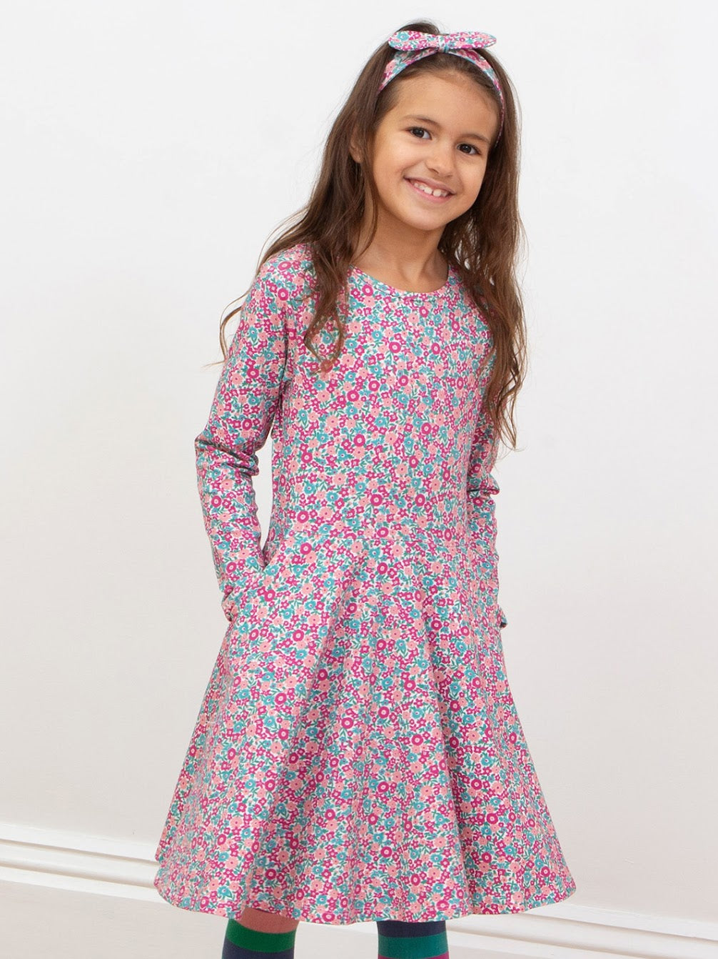 Kite Ditsy Tales Skater Dress 54-9651 Pink Clothing 4YRS / Pink,5YRS / Pink,6YRS / Pink,7YRS / Pink,8YRS / Pink