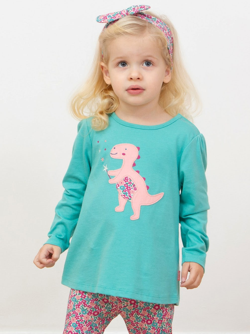 Kite Dino Magic Infant Tunic Top 54-9764 Aqua Clothing 3-6M / Aqua,6-9M / Aqua,9-12M / Aqua,12-18M / Aqua,18-24M/2Y / Aqua,3YRS / Aqua,4YRS / Aqua,5YRS / Aqua