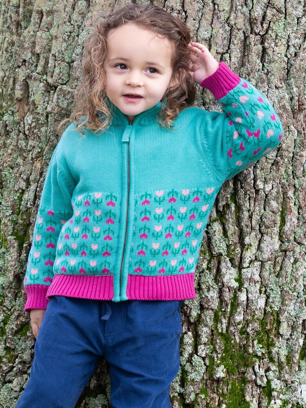 Kite Hygge Jacket Flower Fable 54-F504 Clothing 4YRS / Aqua,5YRS / Aqua,6YRS / Aqua,8YRS / Aqua