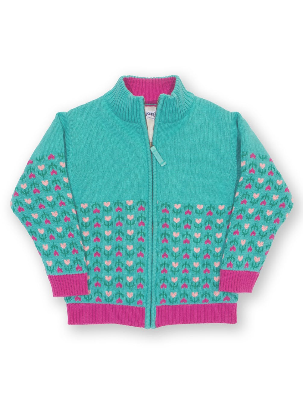 Kite Hygge Jacket Flower Fable 54-F504 Clothing 4YRS / Aqua,5YRS / Aqua,6YRS / Aqua,8YRS / Aqua