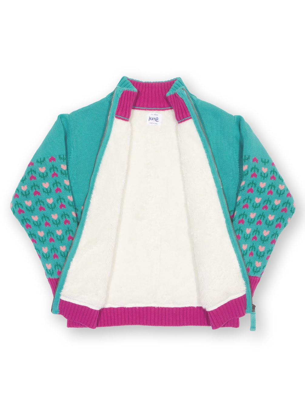 Kite Hygge Jacket Flower Fable 54-F504 Clothing 4YRS / Aqua,5YRS / Aqua,6YRS / Aqua,8YRS / Aqua