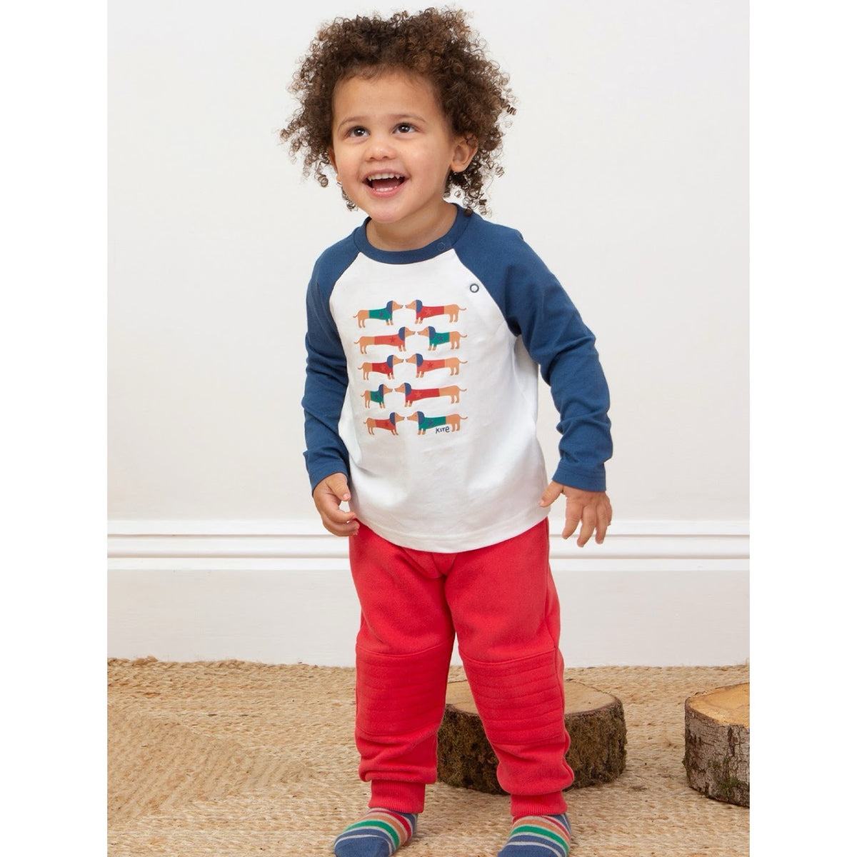 Kite Stitch Patch Infant Joggers 54-9814 Red Clothing 3-6M / Red,6-9M / Red,9-12M / Red,12-18M / Red,18-24M/2Y / Red,3YRS / Red,4YRS / Red,5YRS / Red