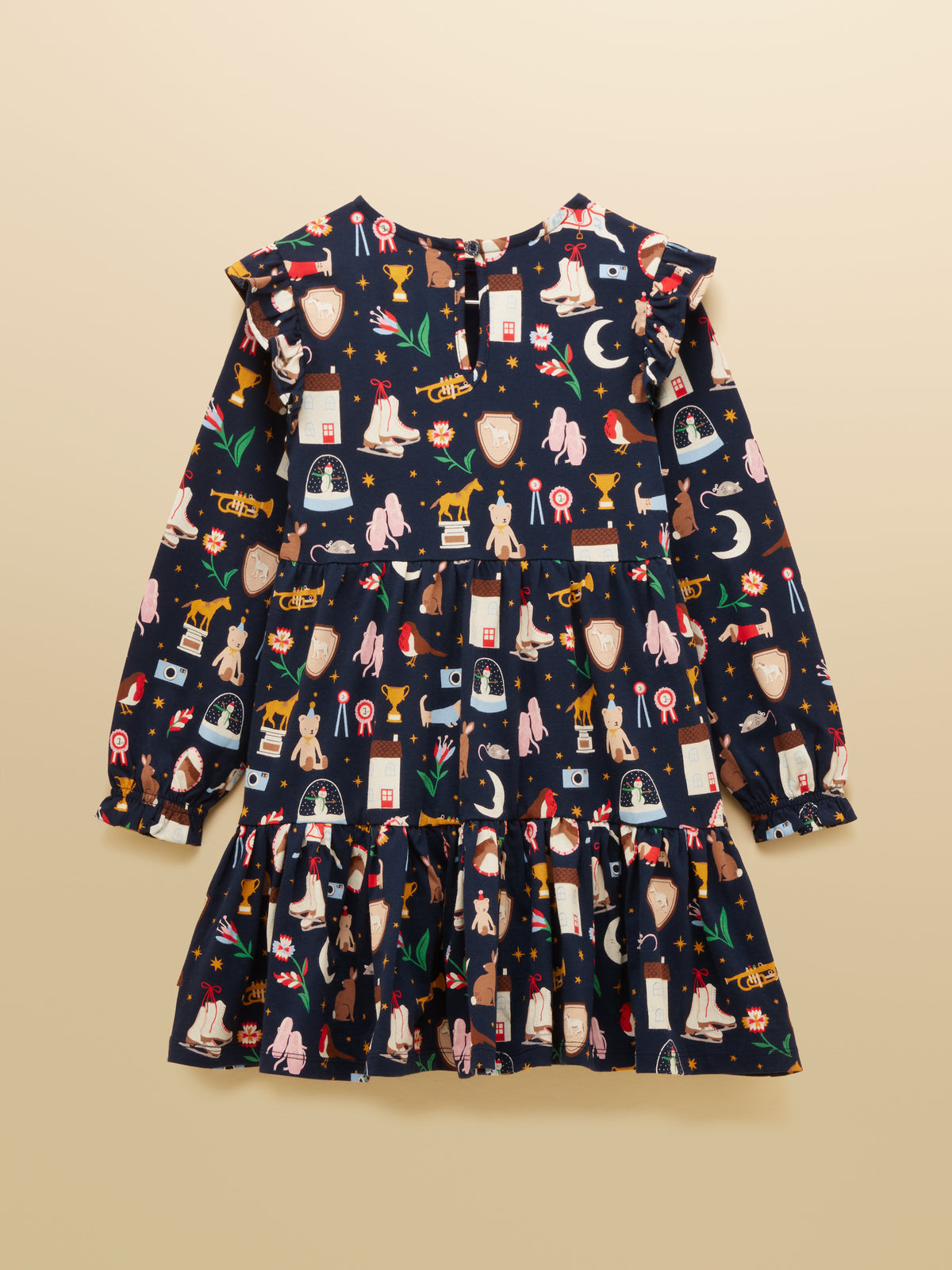 Joules Girls Evie Dress F1264534 Navy Clothing 4YRS / Navy,5YRS / Navy,6YRS / Navy,8YRS / Navy