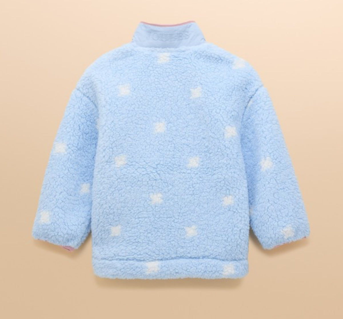 Joules Girls Tilly Fleece F1248832 Blue Spot Clothing 2YRS / Blue,3YRS / Blue,4YRS / Blue,5YRS / Blue,6YRS / Blue,8YRS / Blue,10YRS / Blue,12YRS / Blue