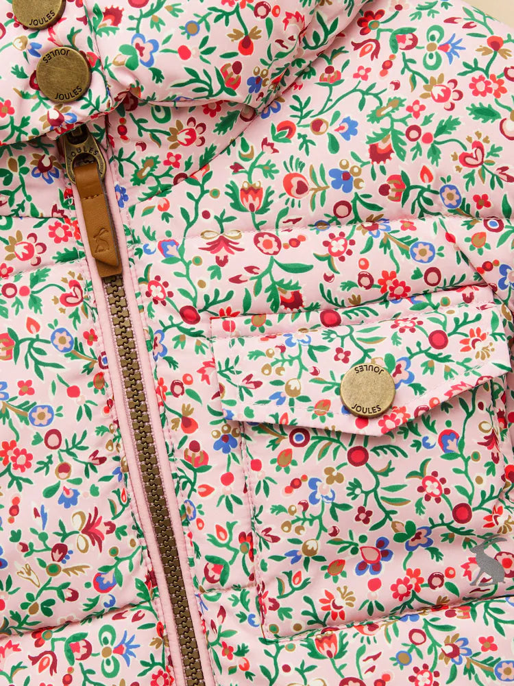 Joules Girls Emmeline Coat An291732 Pink Ditsy Clothing 2YRS / Pink,3YRS / Pink,4YRS / Pink,5YRS / Pink,6YRS / Pink,8YRS / Pink