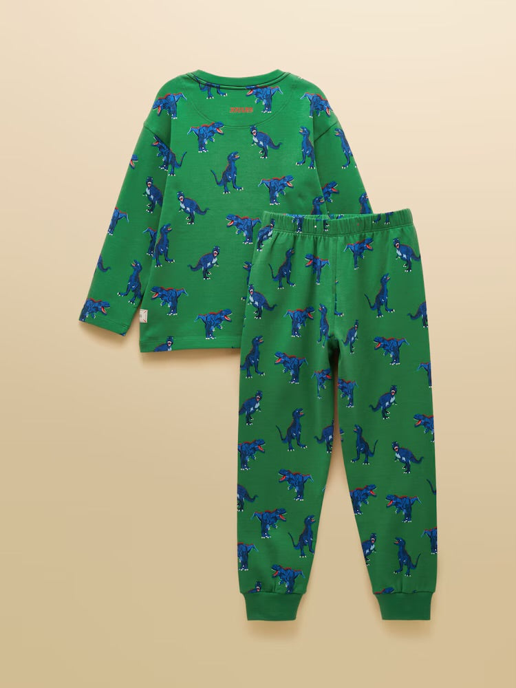 Joules Boys Kipwell Pj Set Ay510838 Green Dino Clothing 2YRS / Green,3YRS / Green,4YRS / Green,5YRS / Green,6YRS / Green,7YRS / Green,8YRS / Green,9YRS / Green