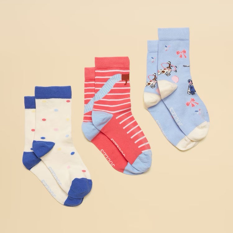 Joules 3 Pack Neatfeet At274512 Dogs Clothing UK6-8 / Multi,UK9-12 / Multi,UK13-3 / Multi