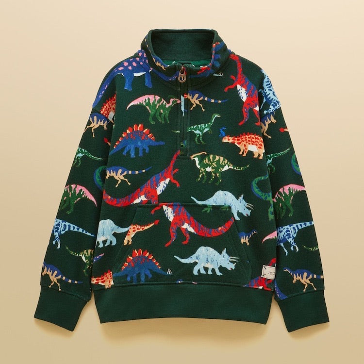Joules Boys Alfie Sweatshirt G14555 Green Dino Clothing 2YRS / Green,3YRS / Green,4YRS / Green,5YRS / Green,6YRS / Green,7YRS / Green,8YRS / Green
