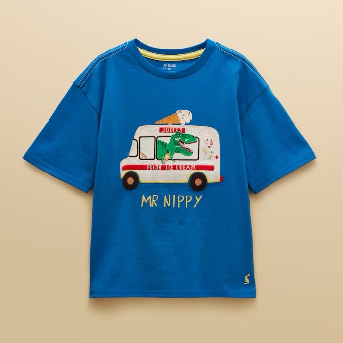 Joules Boys Archie Mr Nippy T-Shirt W38094 Blue Clothing 2YRS / Blue,3YRS / Blue,4YRS / Blue,5YRS / Blue,6YRS / Blue