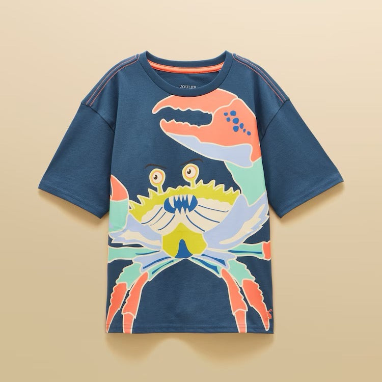 Joules Boys Archie T-Shirt H87154 Navy Crab Clothing 4YRS / Navy,5YRS / Navy,6YRS / Navy,7YRS / Navy,8YRS / Navy