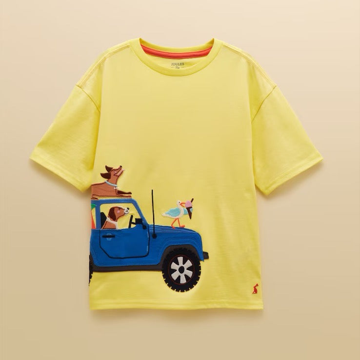 Joules Boys Archie T-Shirt W38111 Yellow Clothing 2YRS / Yellow,3YRS / Yellow,4YRS / Yellow,5YRS / Yellow,6YRS / Yellow