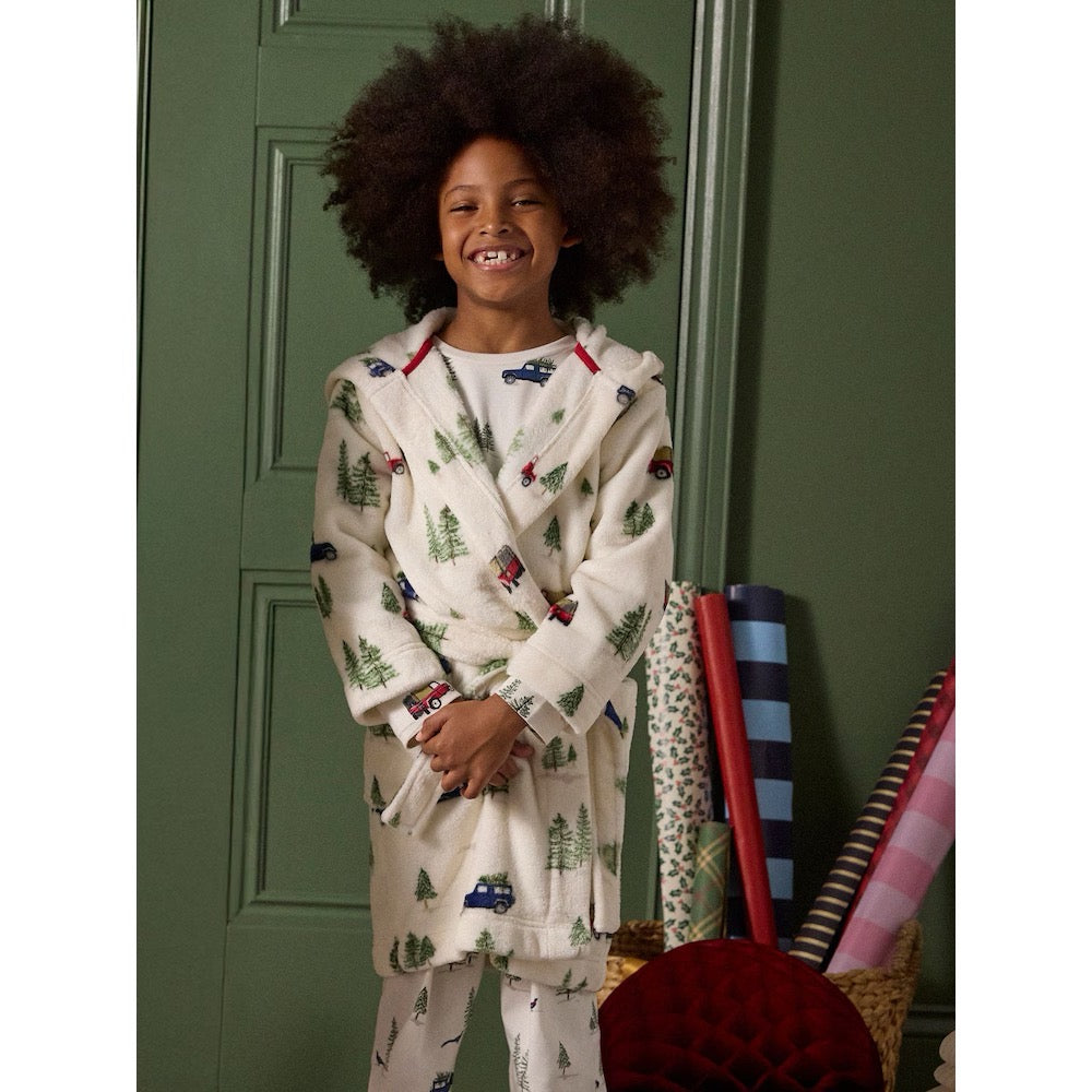 Joules Boys Dressing Gown F1208780 4X4 Cream Clothing 3-4YRS / Cream,5-6YRS / Cream,7-8YRS / Cream,9-10YRS / Cream,11-12YRS / Cream