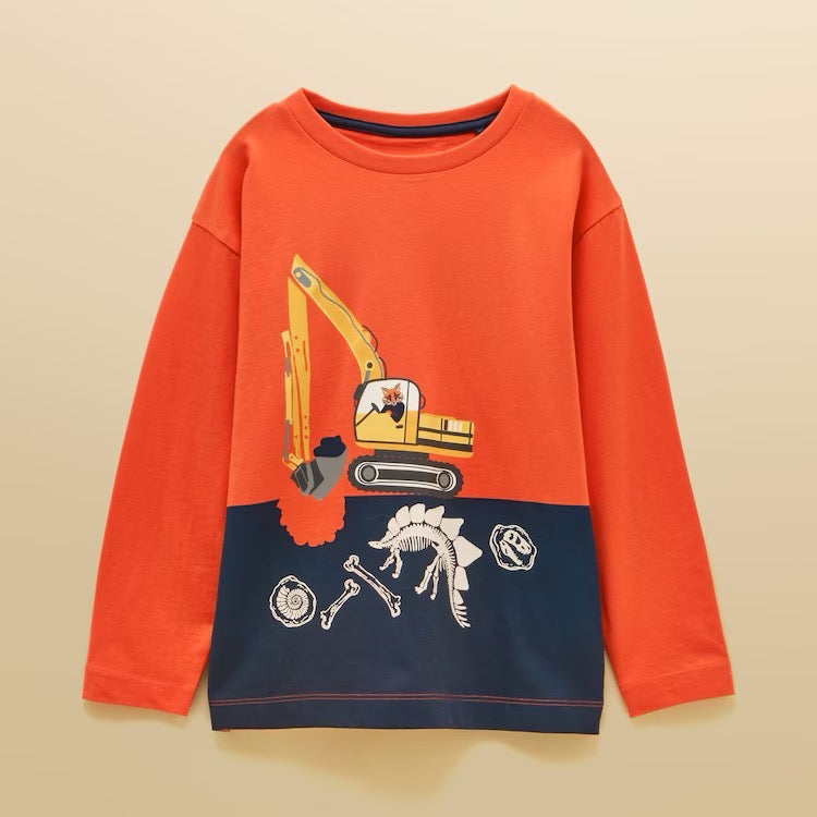 Joules Boys Finlay Glow In The Dark T-Shirt V28002 Clothing 2YRS / Orange,3YRS / Orange,4YRS / Orange,5YRS / Orange,6YRS / Orange,7YRS / Orange,8YRS / Orange