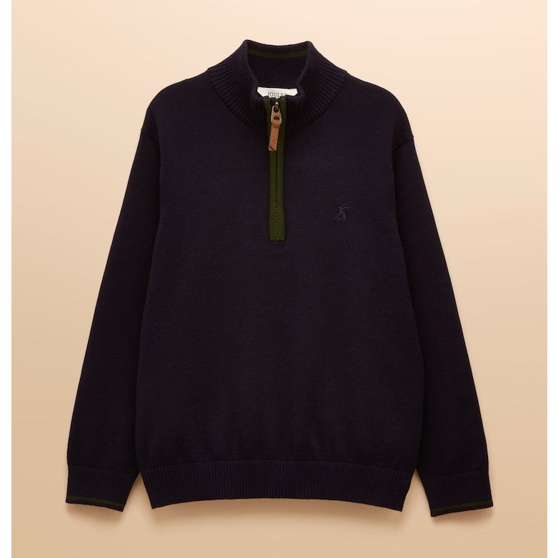 Joules Boys Hillside Quarter Zip Jumper F40192 Navy Clothing 6YRS / Navy,8YRS / Navy,10YRS / Navy,11YRS / Navy,12YRS / Navy