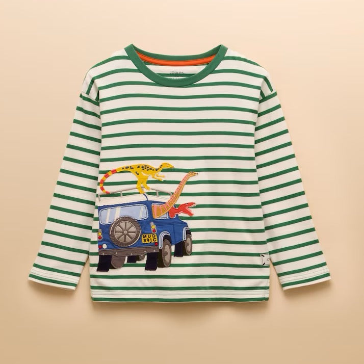 Joules Boys Jack T-Shirt Ay5095 Dino 4X4 Clothing 2YRS / Green,3YRS / Green,4YRS / Green,5YRS / Green,6YRS / Green,8YRS / Green