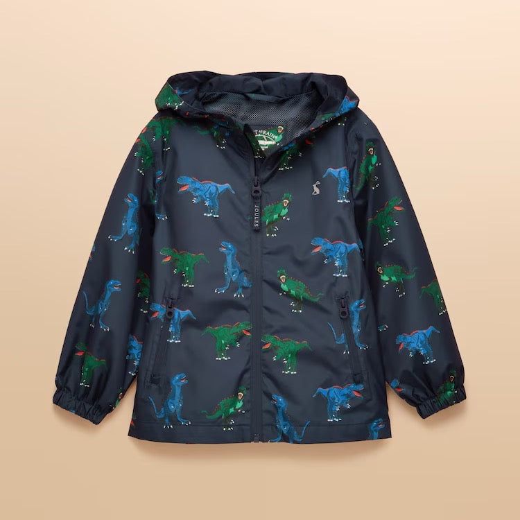 Joules Boys Rainwell Coat Ay5-505 Navy Dino Clothing 2YRS / Navy,3YRS / Navy,4YRS / Navy,5YRS / Navy,6YRS / Navy,8YRS / Navy