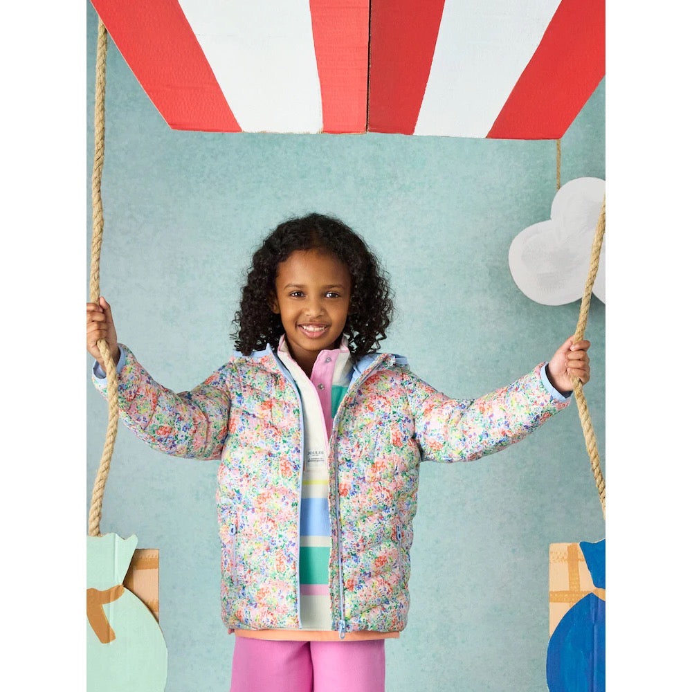 Joules Girls Cairn Ditsy Print Coat H27-201 Clothing 3YRS / Multi,4YRS / Multi,5YRS / Multi,6YRS / Multi,8YRS / Multi