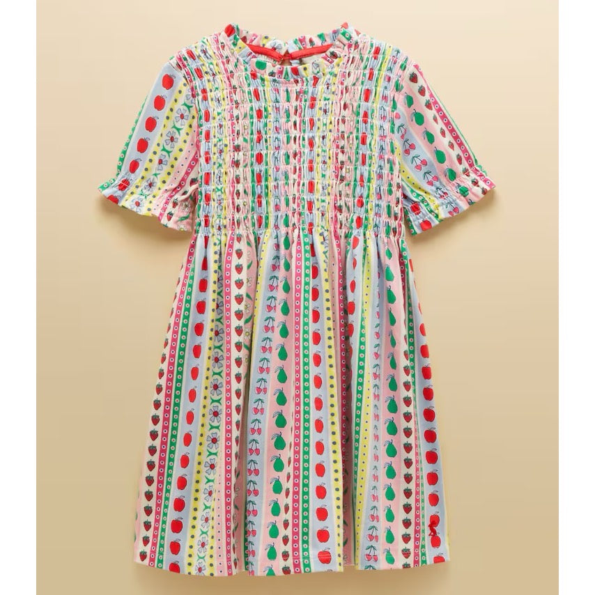 Joules Girls Gracie Dress H27172 Multi Fruit Clothing 4YRS / Multi,5YRS / Multi,6YRS / Multi,7YRS / Multi,8YRS / Multi
