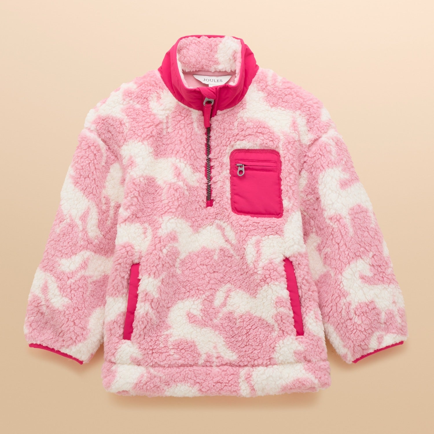 Joules Girls Tilly Fleece F1249832 Pink Unicorn Clothing 2YRS / Pink,3YRS / Pink,4YRS / Pink,5YRS / Pink,6YRS / Pink,8YRS / Pink