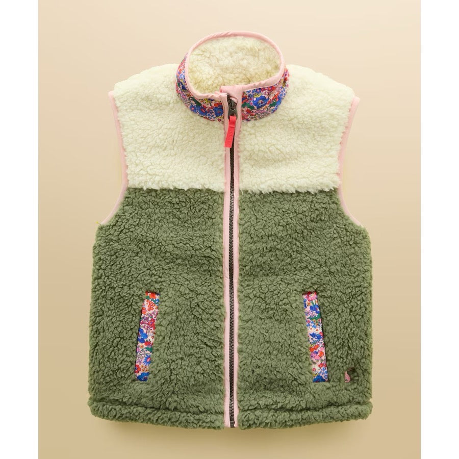 Joules Girls Tilly Gilet V31-688 Khaki Clothing 4YRS / Khaki,5YRS / Khaki,6YRS / Khaki,8YRS / Khaki,10YRS / Khaki