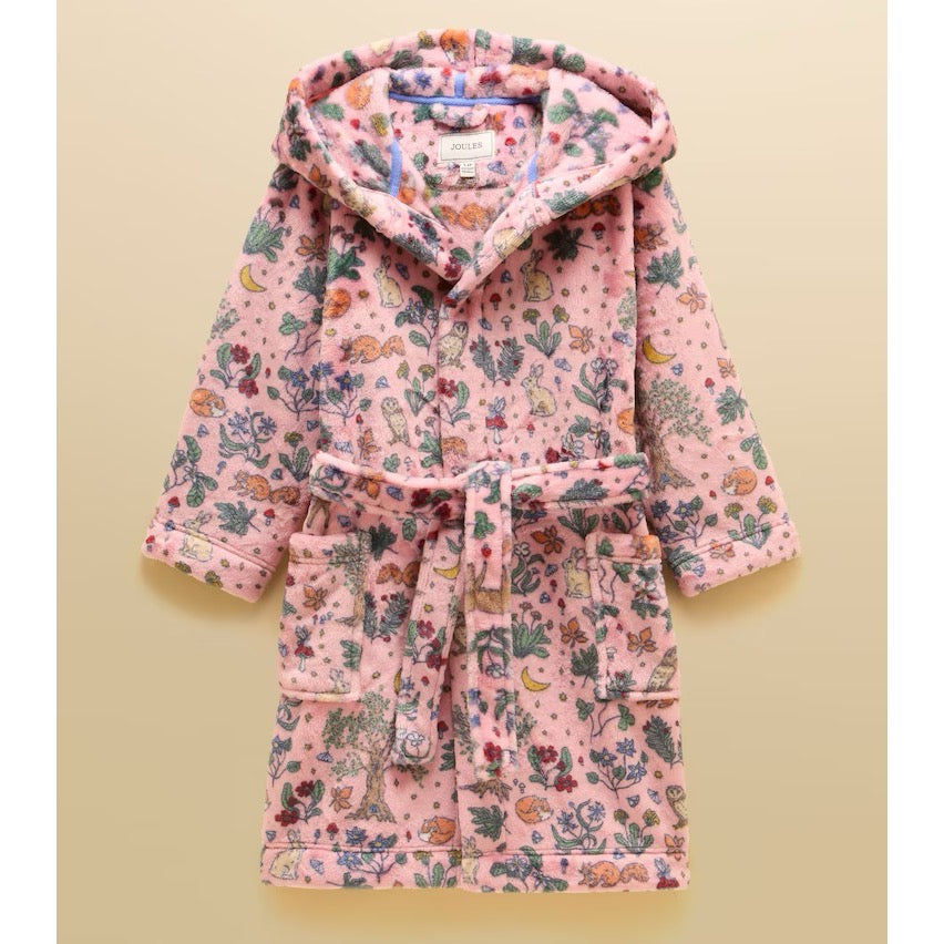 Joules Girls Woodland Dressing Gown Y33-291 Clothing 3-4YRS / Pink,5-6YRS / Pink,7-8YRS / Pink,9-10YRS / Pink
