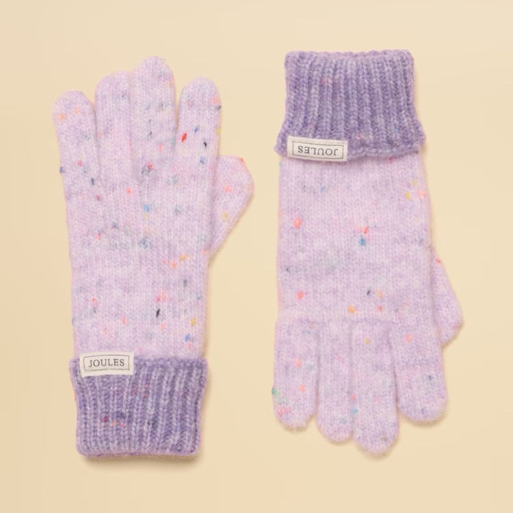 Joules Kids Colourblock Gloves V26-650 Lilac Clothing 3-7YRS / Lilac,8-12YRS / Lilac