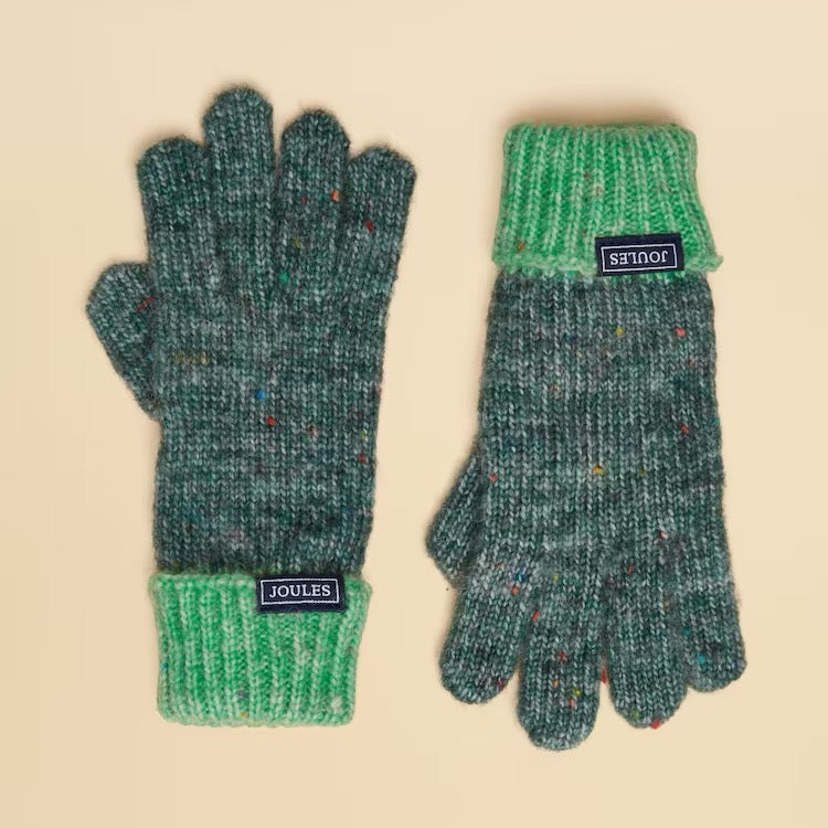 Joules Kids Colourblock Gloves Y38-406 Green Clothing 3-7YRS / Green,8-12YRS / Green