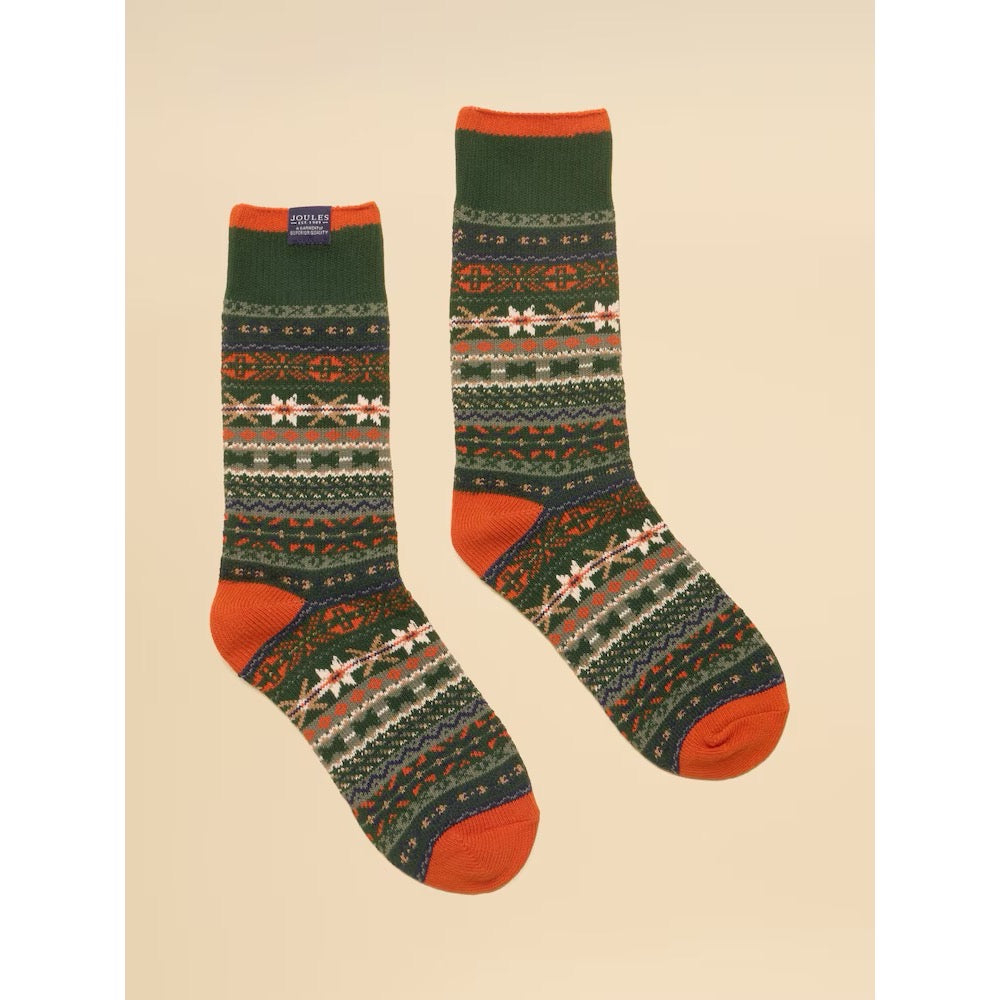 Joules Mens Alby Socks V26959 Green Orange