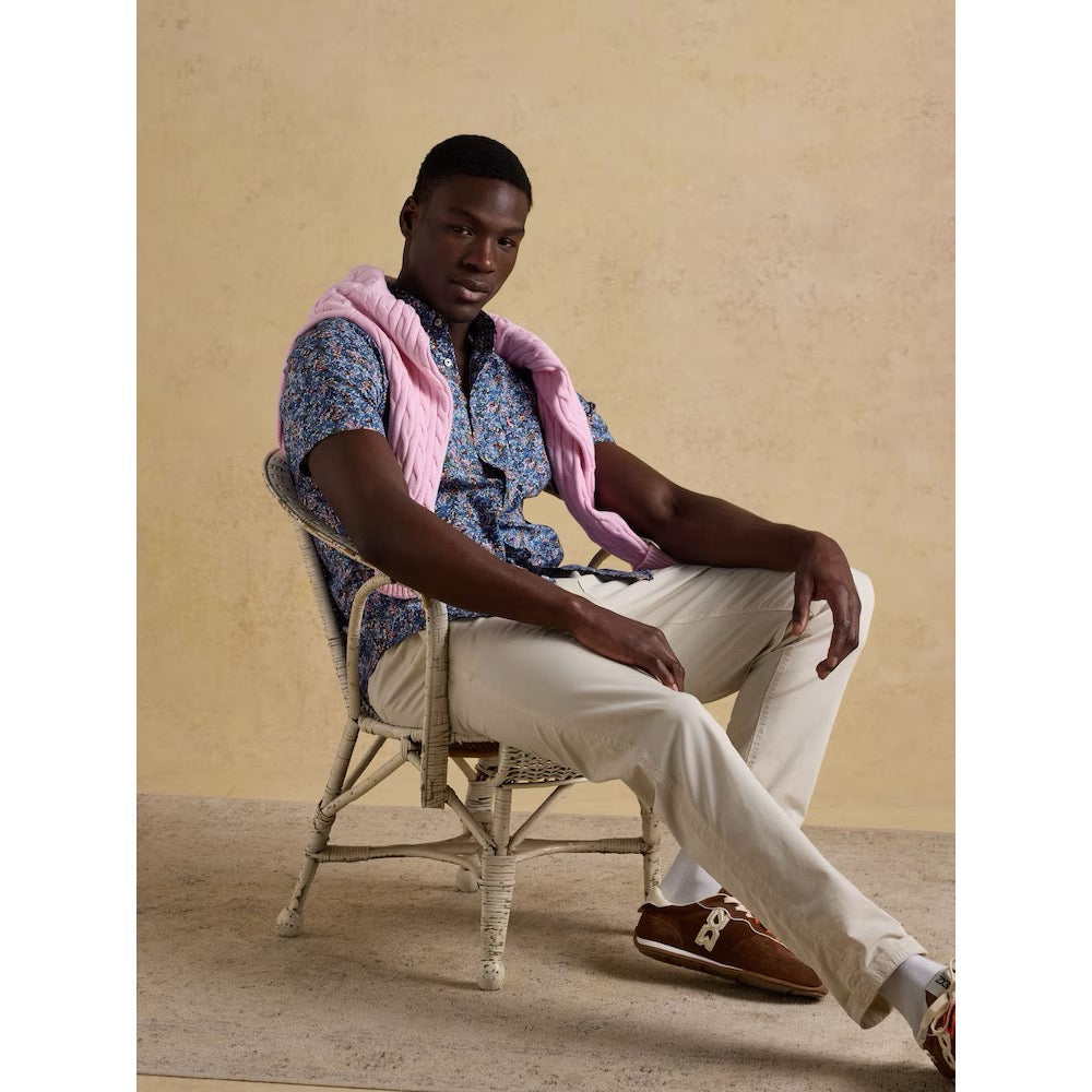 Joules Mens Floral Ss Shirt H15-636 Blue Clothing M / Blue,L / Blue,XL / Blue,XXL / Blue