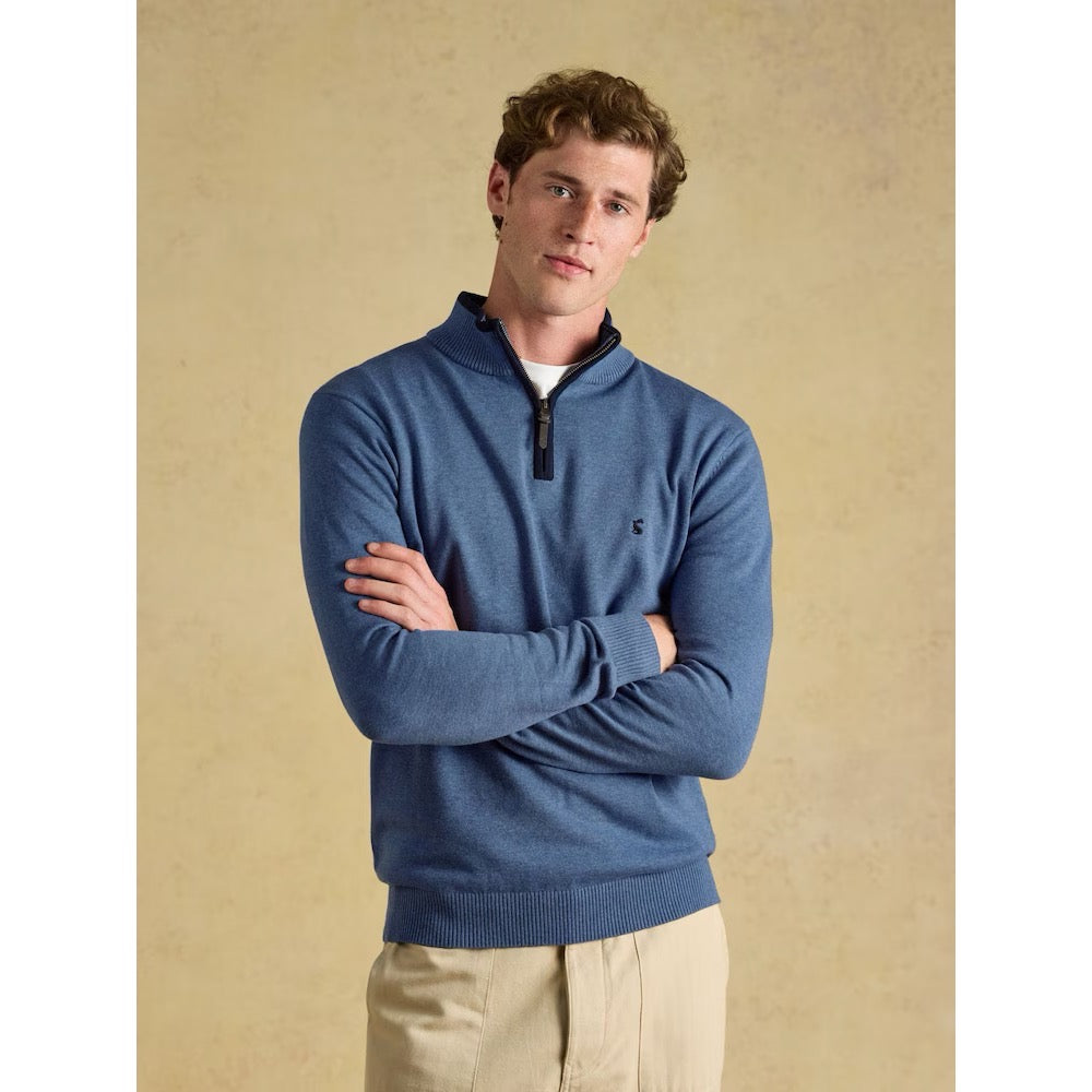 Joules Mens Hillside Quarter Zip Y37-256 Blue