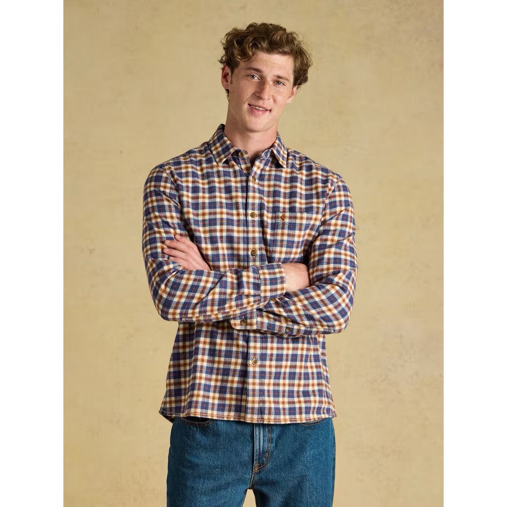 Joules Mens Navy Check Flannel Shirt Y96-026
