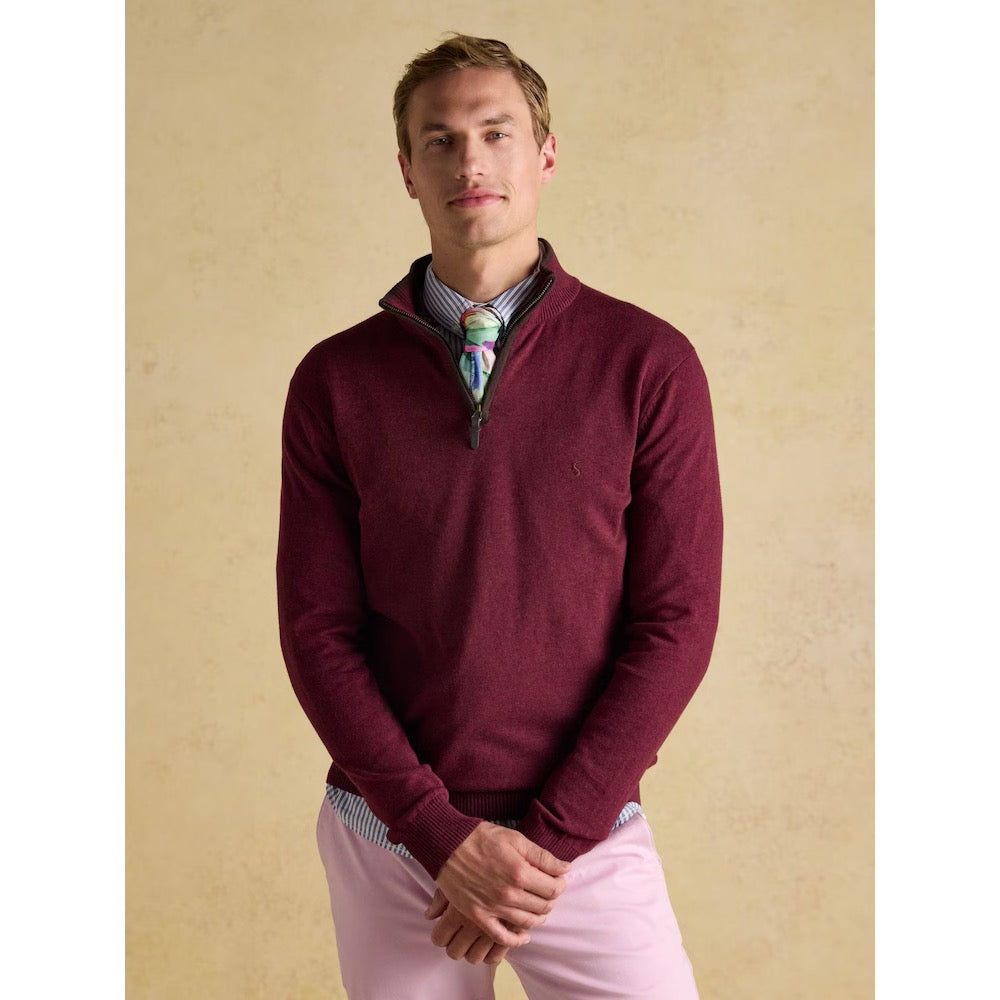 Joules Mens Quarter Zip Jumper 22740304 Port Clothing M / Port,L / Port,XL / Port,XXL / Port