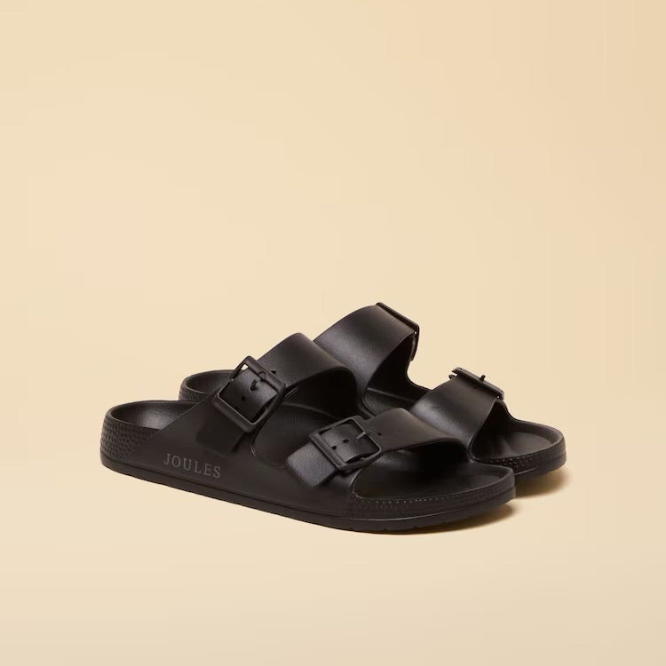 Joules Mens Sunseeker Sliders W31275 Black Footwear 7 EU41 / Black,8 EU42 / Black,9 EU43 / Black,10 EU44 / Black,11 EU45 / Black