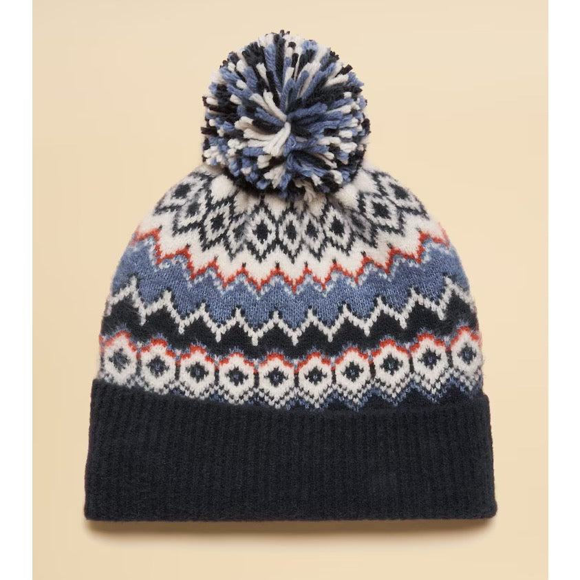 Joules Unisex Kara Bobble Hat Ay9-023 Navy Clothing ONE SIZE / Blue